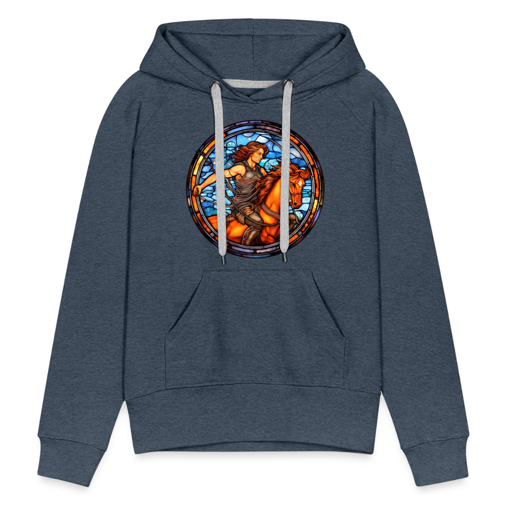 Women’s Mosaic Sagittarius Premium Hoodie - heather denim