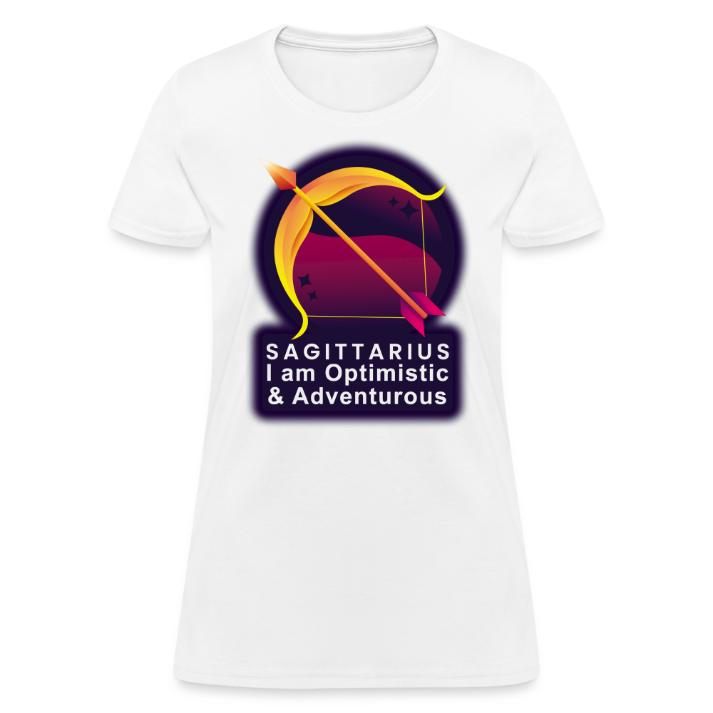 Women's Glow Sagittarius T-Shirt - white