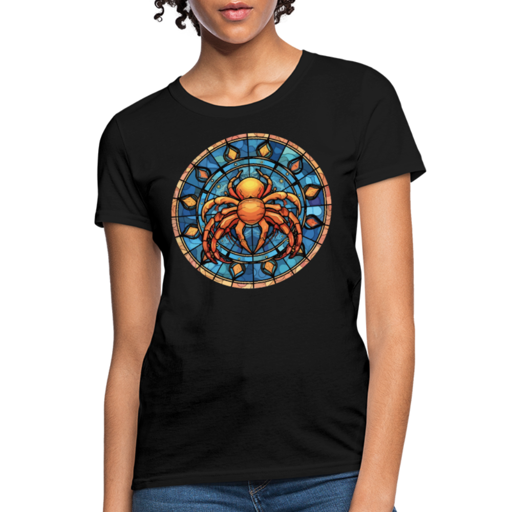 Women's Mosaic Cancer T-Shirt - black