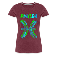 Thumbnail for Women's Power Words Pisces Premium T-Shirt - heather burgundy