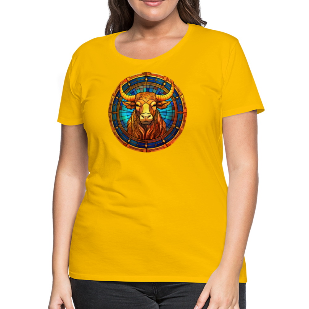 Women’s Mosaic Taurus Premium T-Shirt - sun yellow