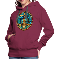 Thumbnail for Women’s Mosaic Libra Premium Hoodie - burgundy