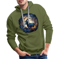 Thumbnail for Men’s Mythical Capricorn Premium Hoodie - olive green