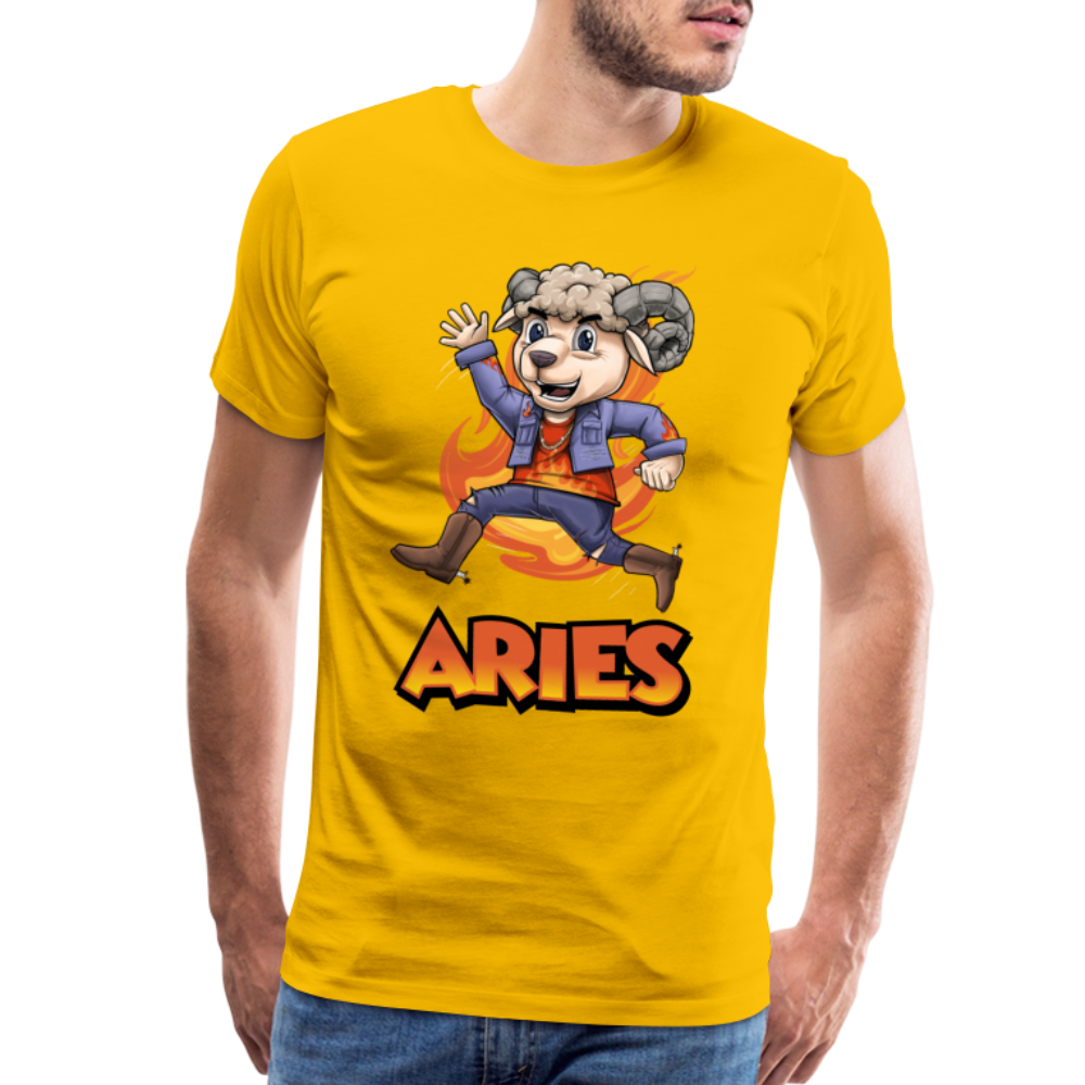 Men's Playful Aries Premium T-Shirt - sun yellow