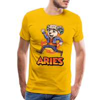 Thumbnail for Men's Playful Aries Premium T-Shirt - sun yellow