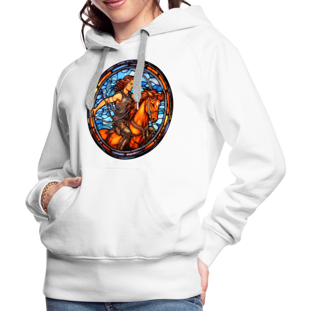 Women’s Mosaic Sagittarius Premium Hoodie - white