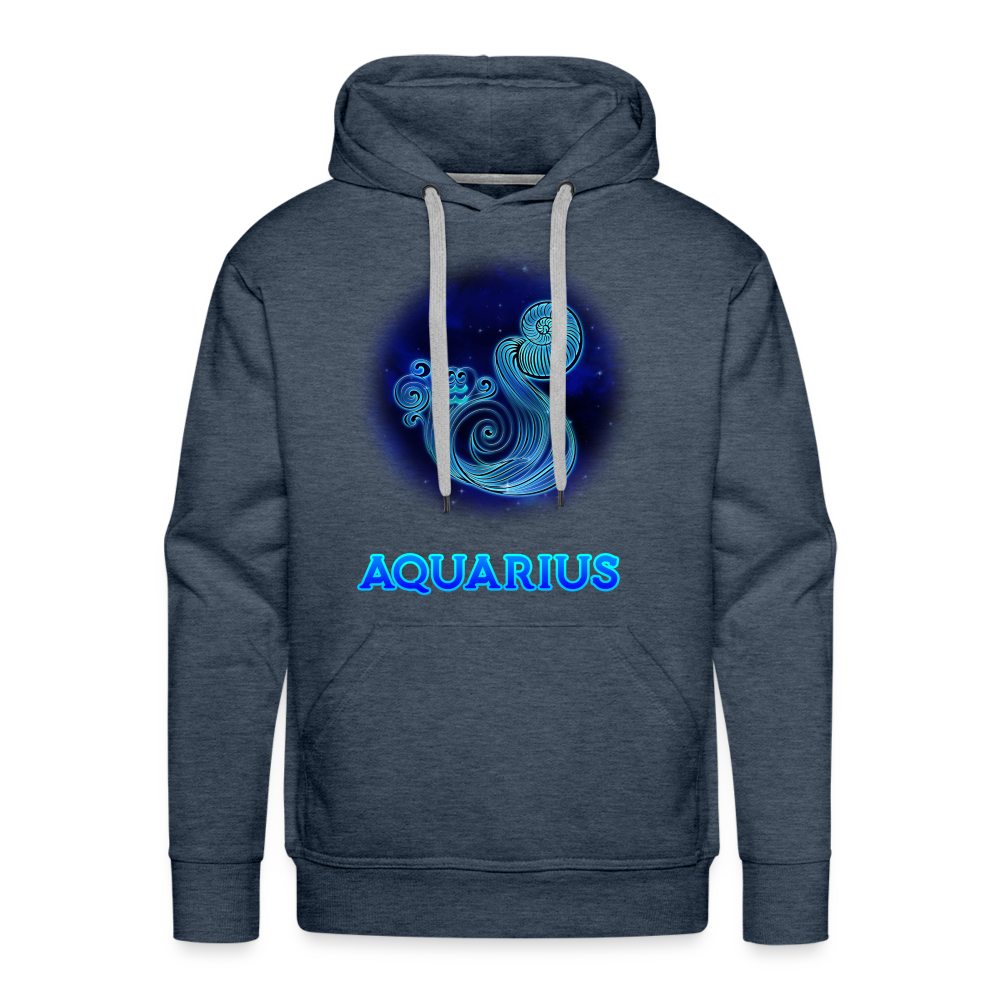 Men’s Aquarius Premium Hoodie - heather denim