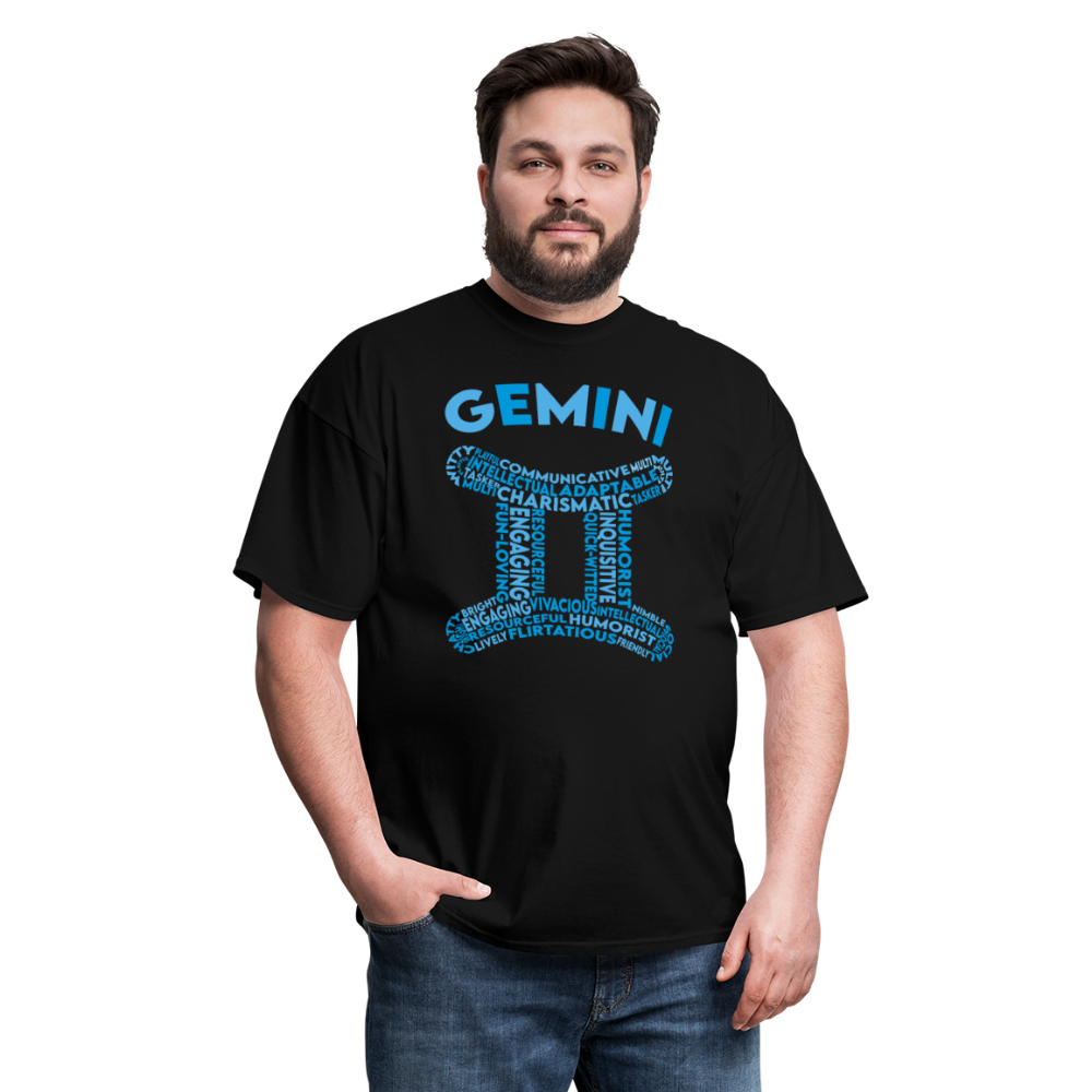 Men's Power Words Gemini Classic T-Shirt - black