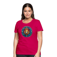 Thumbnail for Women's Mosaic Leo Premium T-Shirt - dark pink