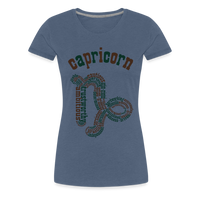 Thumbnail for Women's Power Words Capricorn Premium T-Shirt - heather blue