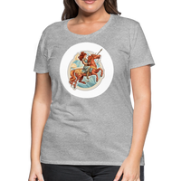 Thumbnail for Women’s Symbol Sagittarius Premium T-Shirt - heather gray