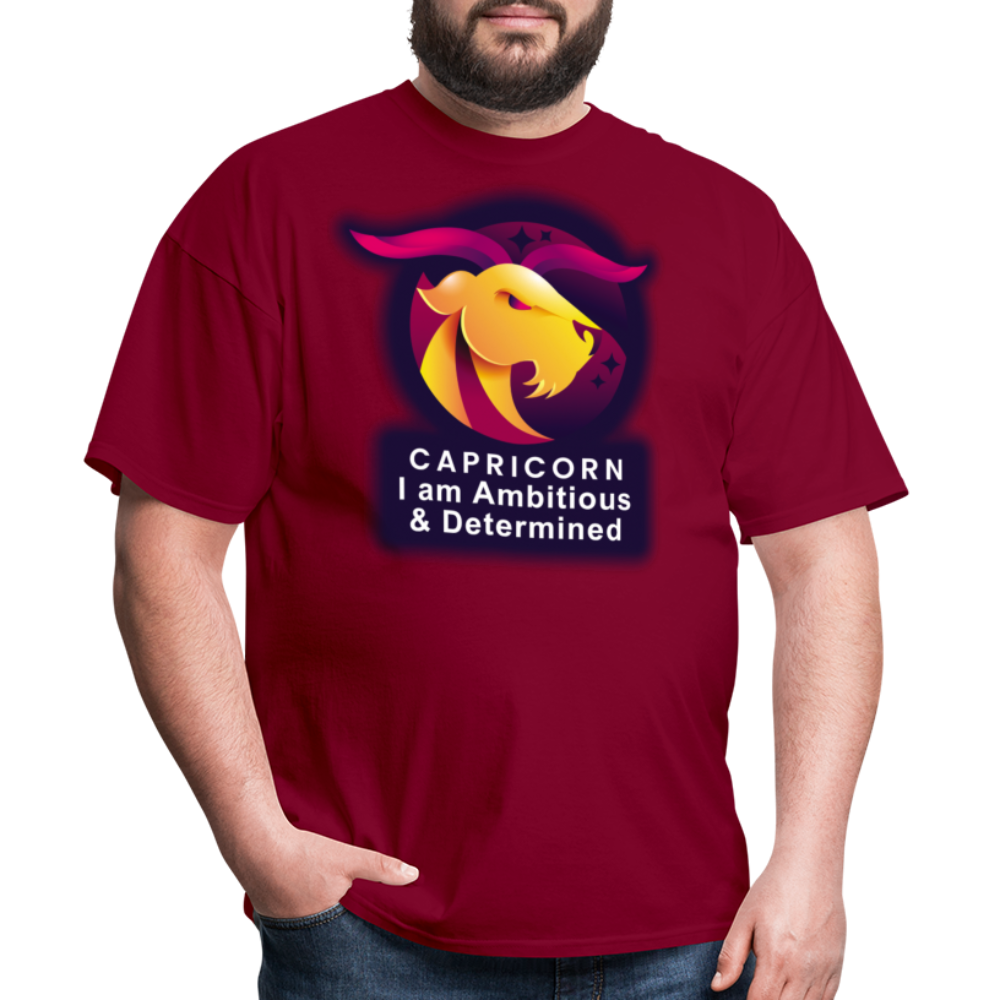 Men's Glow Capricorn Classic T-Shirt - burgundy