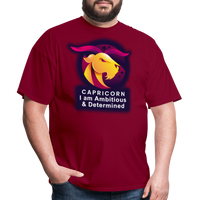 Thumbnail for Men's Glow Capricorn Classic T-Shirt - burgundy