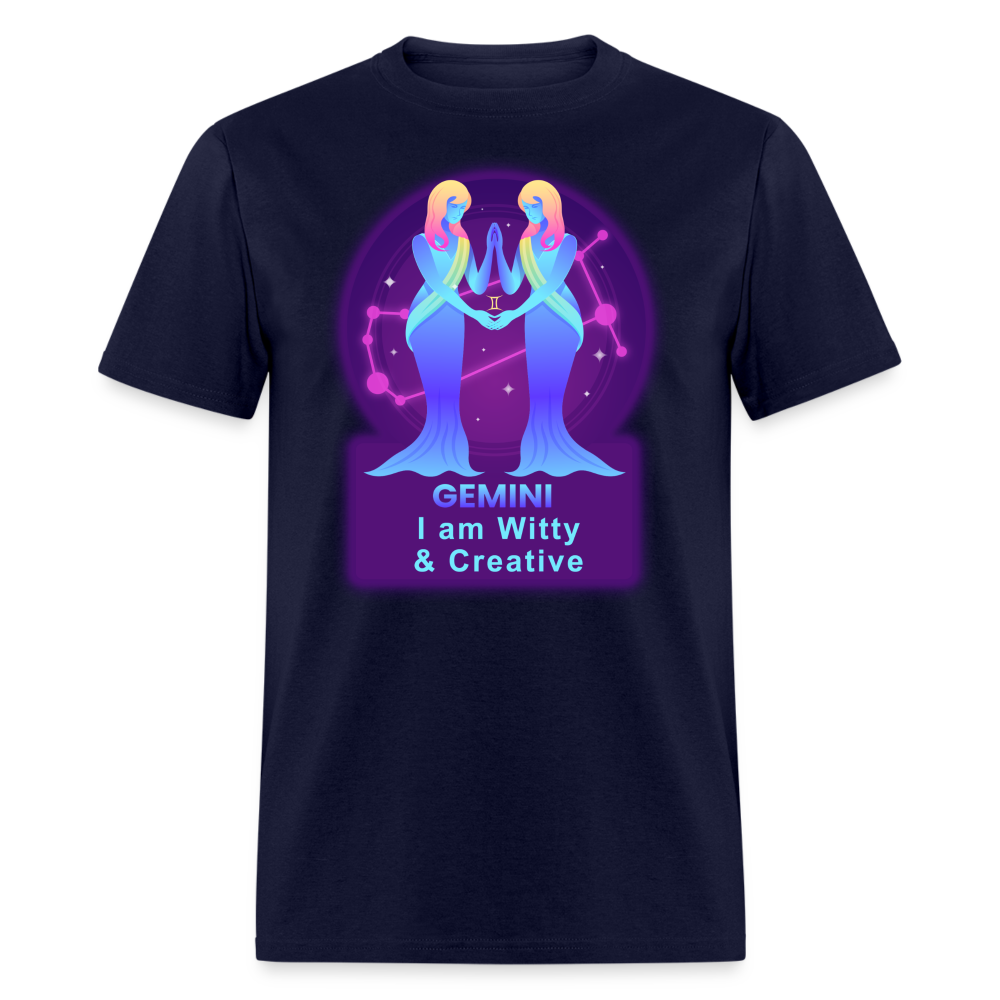 Men's Neon Gemini Classic T-Shirt - navy