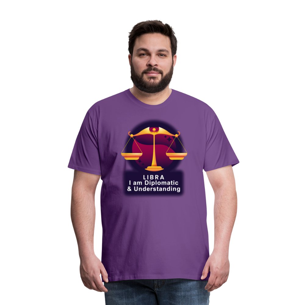 Men's Glow Libra Premium T-Shirt - purple