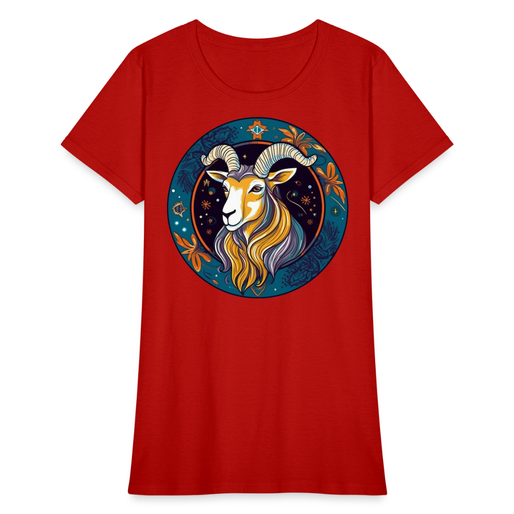 Women's Mythical Capricorn T-Shirt - red