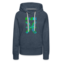 Thumbnail for Women's Power Words Pisces Premium Hoodie - heather denim