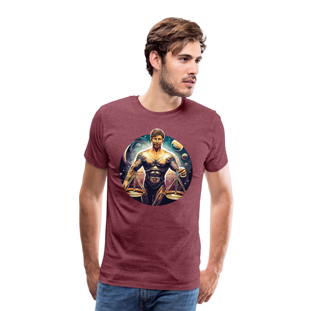 Men's Mythical Libra Premium T-Shirt - heather burgundy