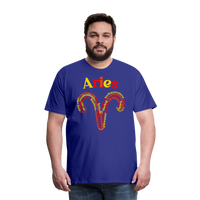 Thumbnail for Men's Power Words Aries Premium T-Shirt - royal blue