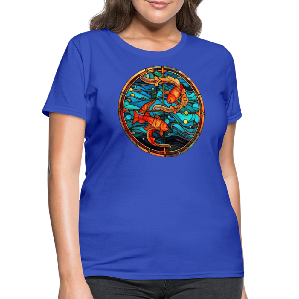 Women's Mosaic Pisces T-Shirt - royal blue