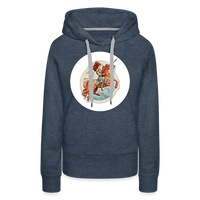 Thumbnail for Women’s Symbol Sagittarius Premium Hoodie - heather denim