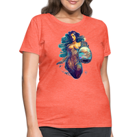 Thumbnail for Women's Mythical Aquarius T-Shirt - heather coral