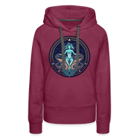 Thumbnail for Women’s Mystic Aquarius Premium Hoodie - burgundy