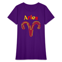 Thumbnail for Women's Power Words Aries T-Shirt - purple