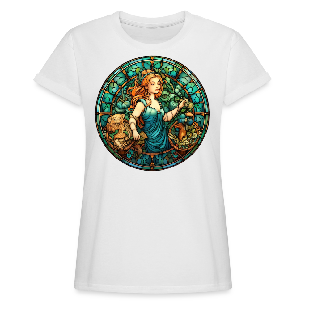 Women's Mosaic Virgo Relaxed Fit T-Shirt - white