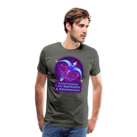 Thumbnail for Men's Neon Sagittarius Premium T-Shirt - asphalt gray