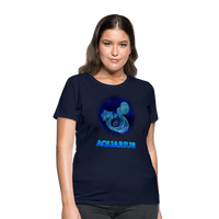 Thumbnail for Women's Stellar Aquarius T-Shirt - navy