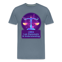 Thumbnail for Men's Neon Libra Premium T-Shirt - steel blue