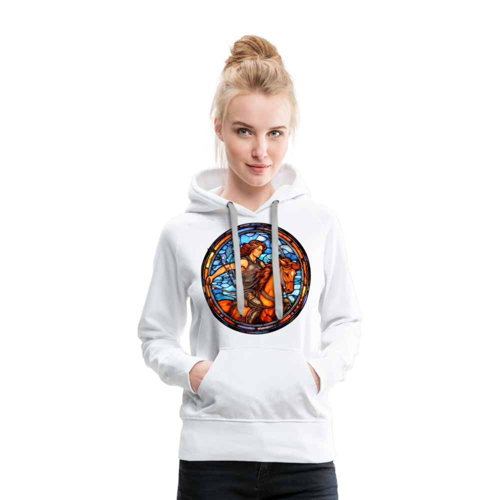 Women’s Mosaic Sagittarius Premium Hoodie - white