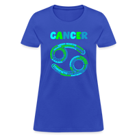 Thumbnail for Women's Power Words Cancer T-Shirt - royal blue