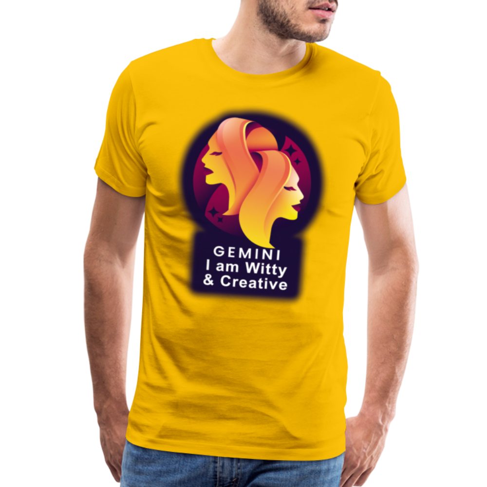 Men's Glow Gemini Premium T-Shirt - sun yellow