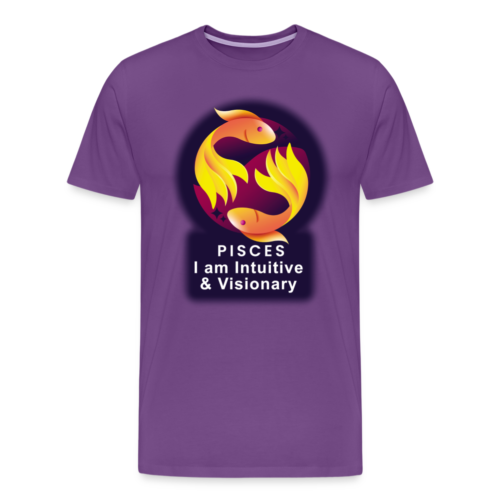 Men's Glow Pisces Premium T-Shirt - purple