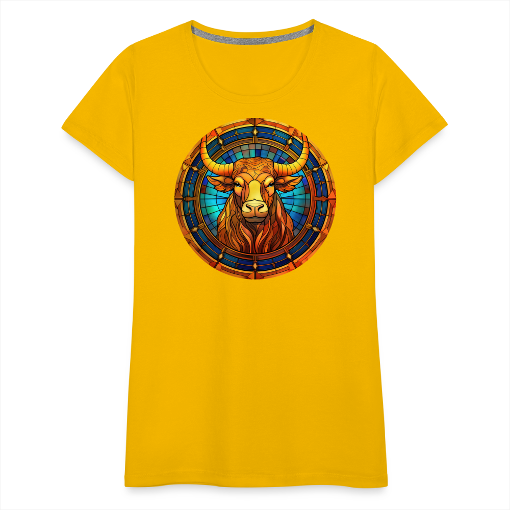 Women’s Mosaic Taurus Premium T-Shirt - sun yellow