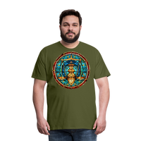 Thumbnail for Men's Mosaic Libra Premium T-Shirt - olive green