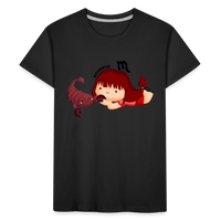 Thumbnail for Kid’s Astro Girl Scorpio Premium Organic T-Shirt - black