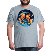 Thumbnail for Men's Magic Pisces Premium T-Shirt - heather ice blue