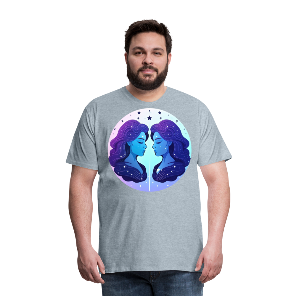 Men's Magic Gemini Premium T-Shirt - heather ice blue