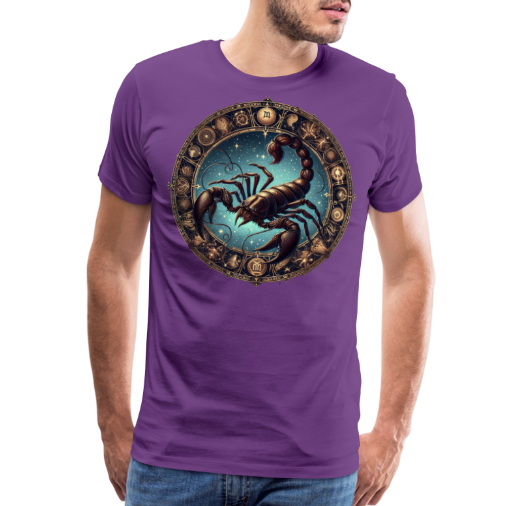 Men's Mythical Scorpio Premium T-Shirt - purple