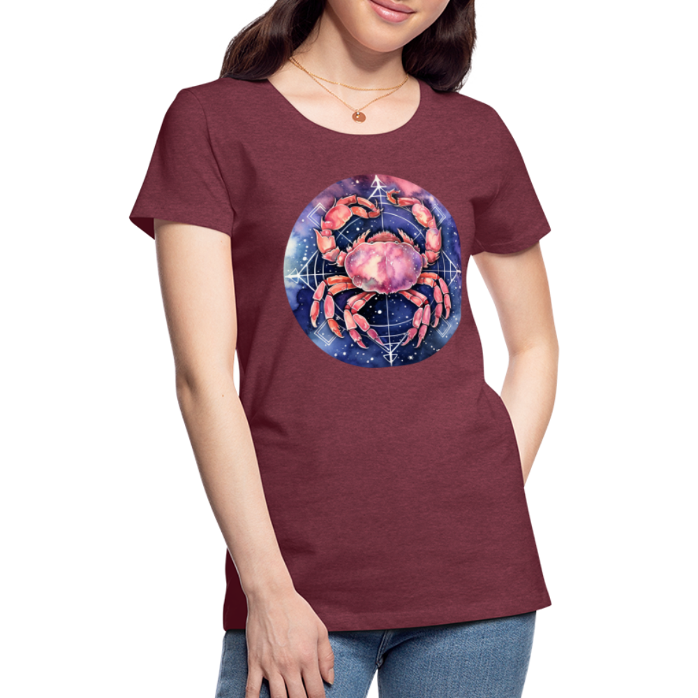 Women’s Mythical Cancer Premium T-Shirt - heather burgundy