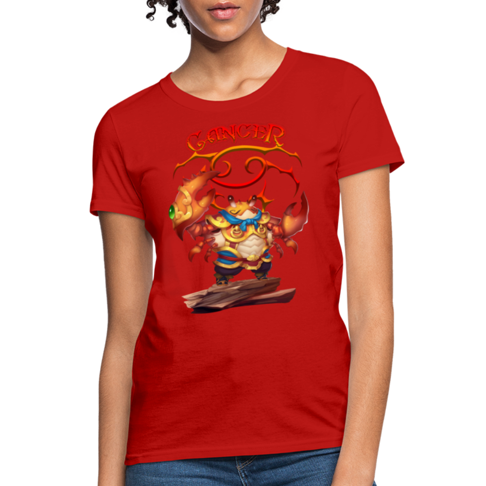 Women's Astral Cancer T-Shirt - red