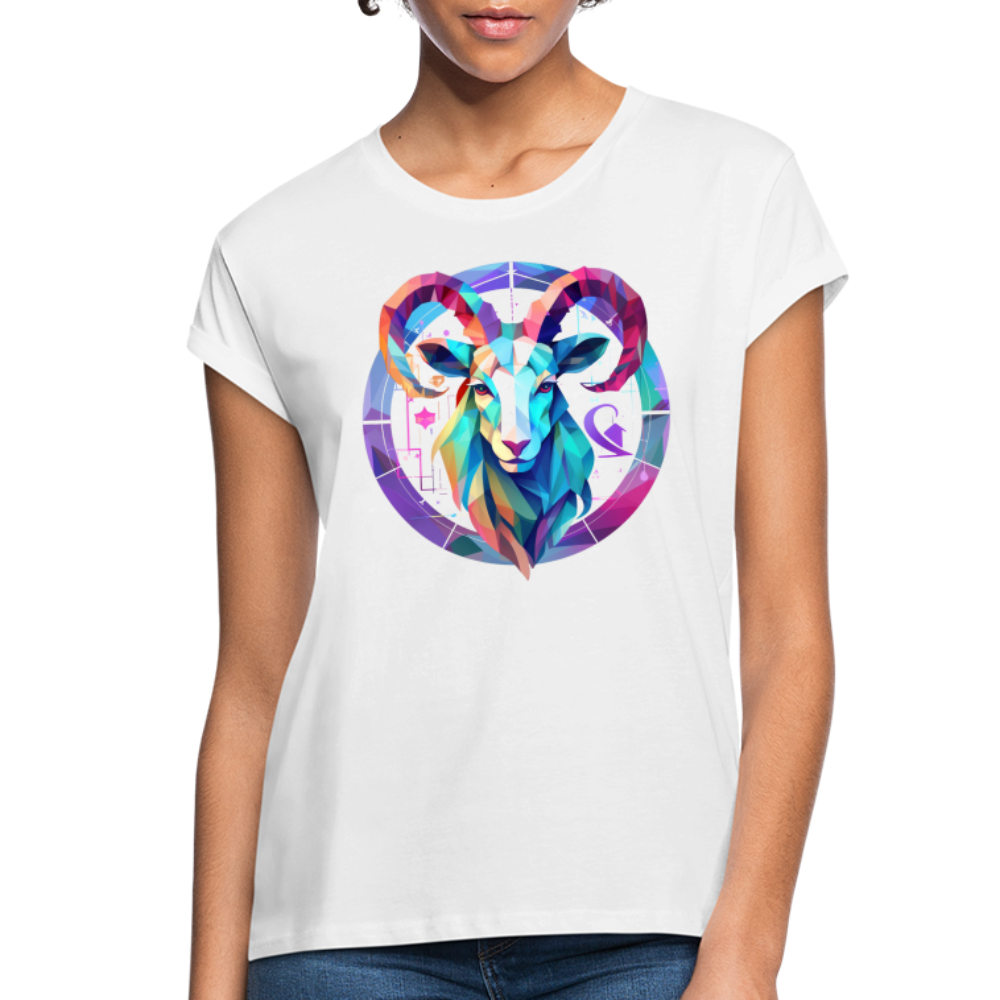 Women's Mythical Aries Relaxed Fit T-Shirt - white