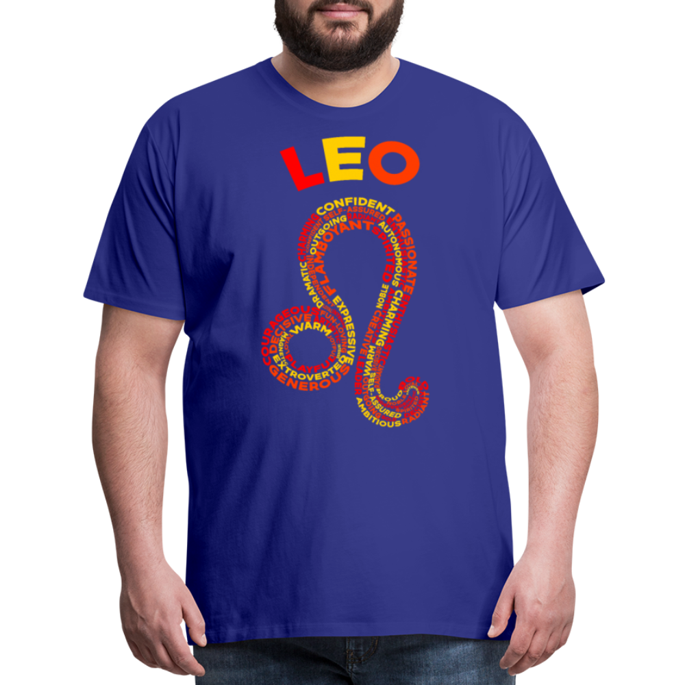 Men's Power Words Leo Premium T-Shirt - royal blue