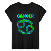 Thumbnail for Women's Power Words Cancer Relaxed Fit T-Shirt - black