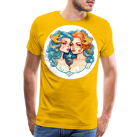 Thumbnail for Men's Symbol Gemini Premium T-Shirt - sun yellow