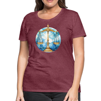 Thumbnail for Women’sMythical Libra Premium T-Shirt - heather burgundy