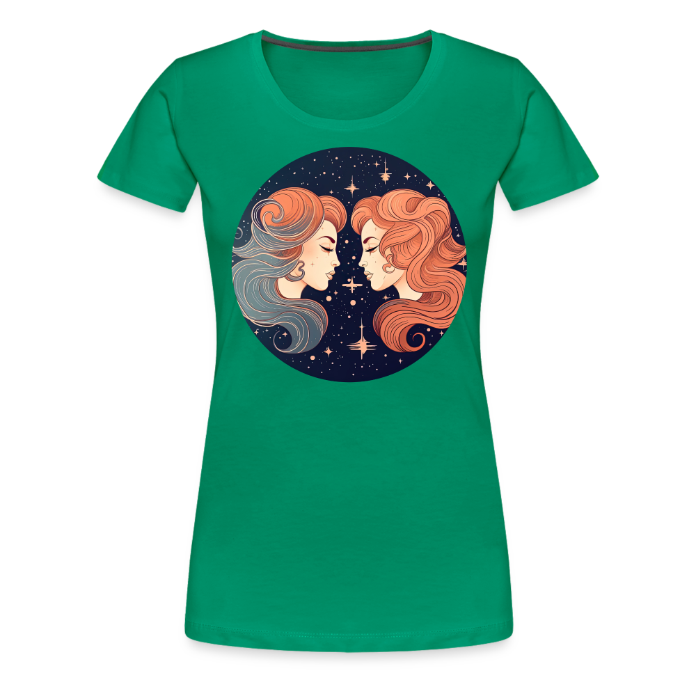 Women’s Mystic Gemini Premium T-Shirt - kelly green